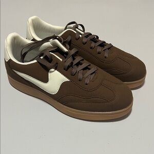Brown and White Men's Sneakers